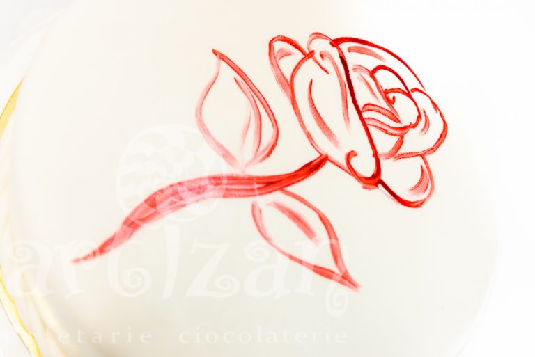 Tort glazurat – Red Rose 1