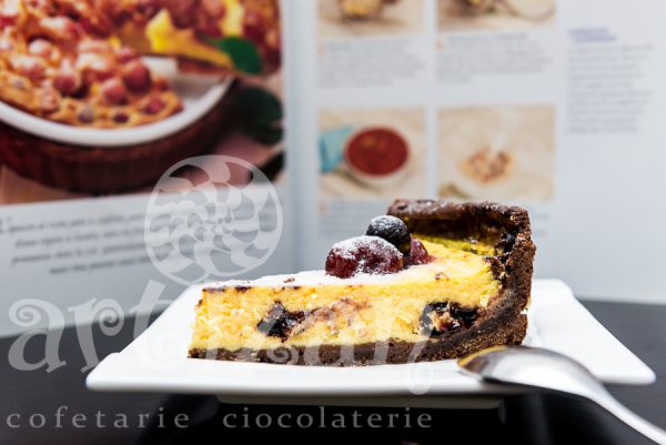 Tarta de branza cu vișine