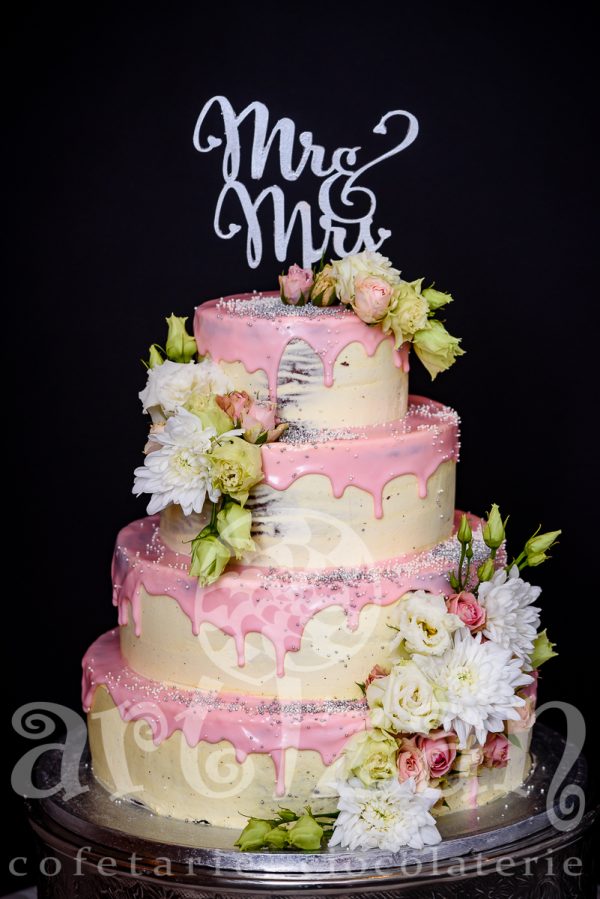 Tort de Nunta "Naked Glaze" - imagine 2