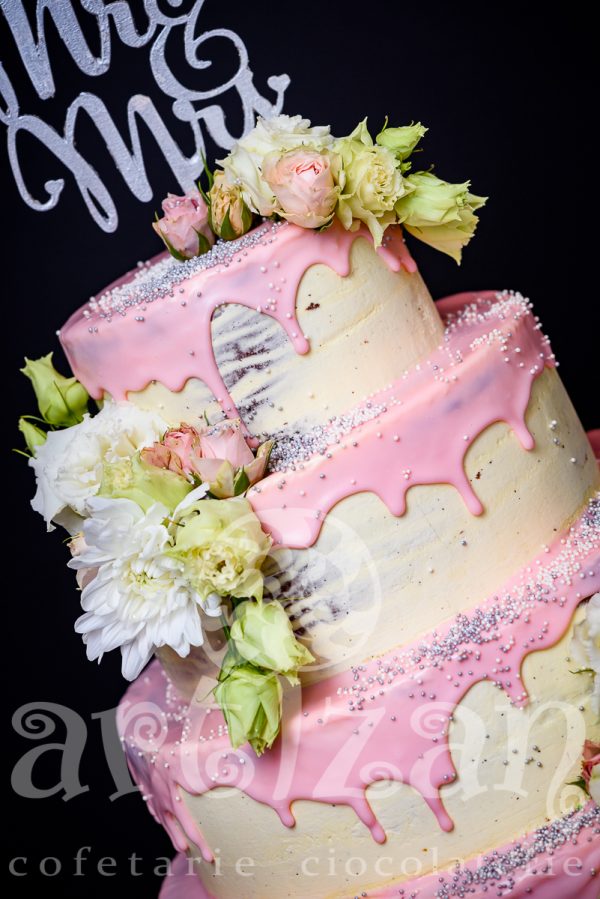 Tort de Nunta "Naked Glaze" - imagine 6