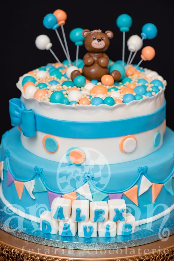 Tort de Botez "Alex David" - imagine 3