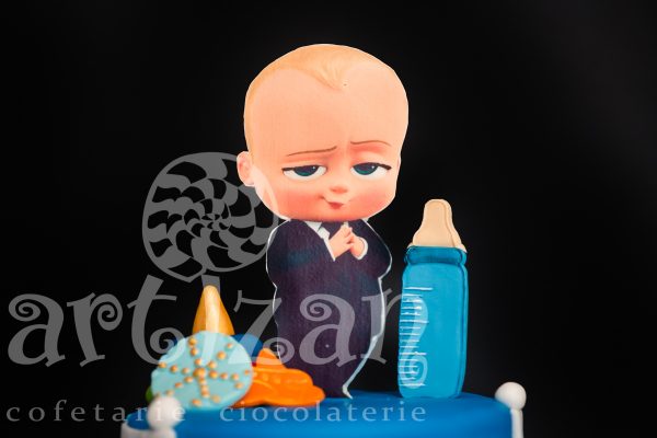 Tort de Botez "Baby Boss" - imagine 3