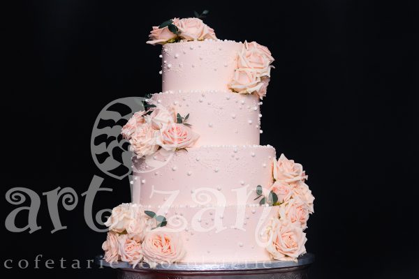 Tort de nunta "Pretty in Pink"