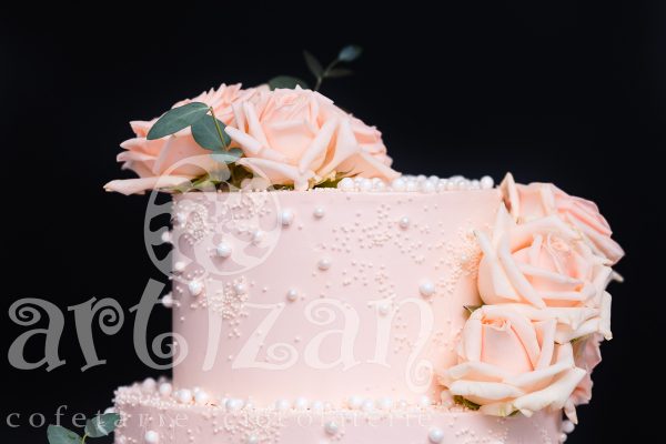 Tort de nunta "Pretty in Pink" - imagine 3
