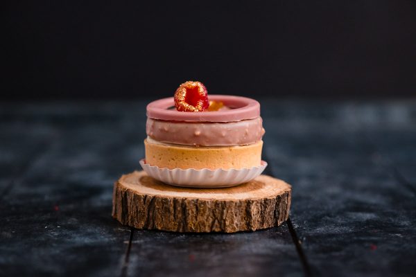 Mini tartă de ciocolată și zmeură